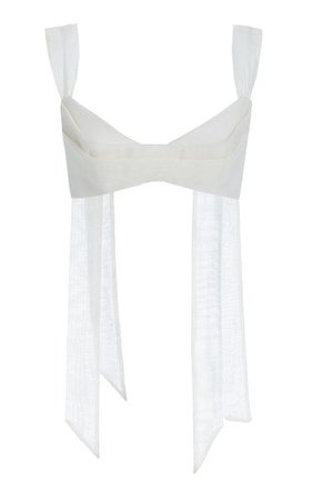 Luminous Tie Linen-Silk Bustier Top By Zimmermann | Moda Operandi