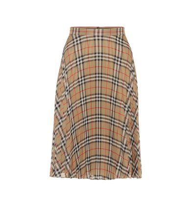 Check Pleated Skirt - Burberry | mytheresa