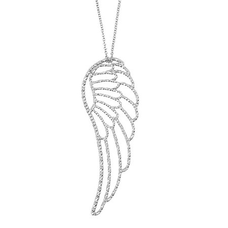 Large Angel Wing Necklace - Silver – Phoebe Coleman