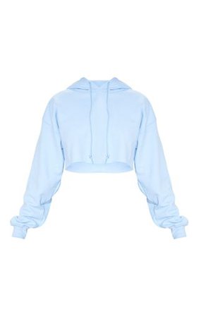 Baby Blue Ultimate Oversized Crop Hoodie | PrettyLittleThing USA