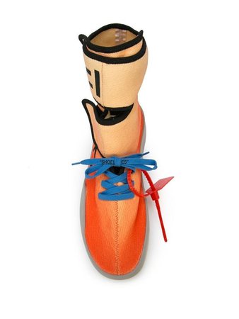 OFF-WHITE orange Wb moto wrap sneakers