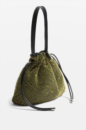 Dina Diamante Drawstring Bag - Bags & Purses - Bags & Accessories - Topshop