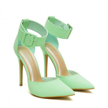 Mint heels with ankle strap 1