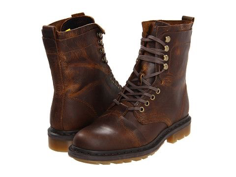vintage brown leather hiking boots
