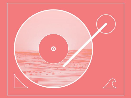 Pink aesthetic record player