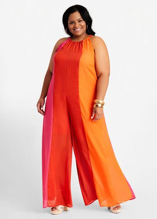 Plus Size Tall Stripe Halter Palazzo Sexy Summer Party Jumpsuit