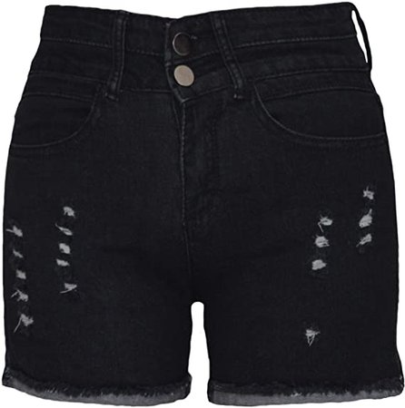 PHOENISING Women's Sexy Stretchy Fabric Hot Pants Distressed Denim Shorts, Size 2-16 at Amazon Women’s Clothing store