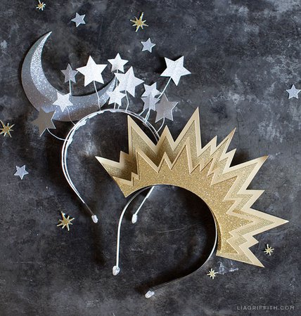 DIY Sun and Moon Headbands for Halloween - Lia Griffith