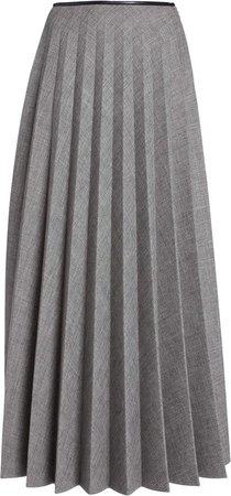 Peter Do Pleated Cotton-Blend Midi Skirt