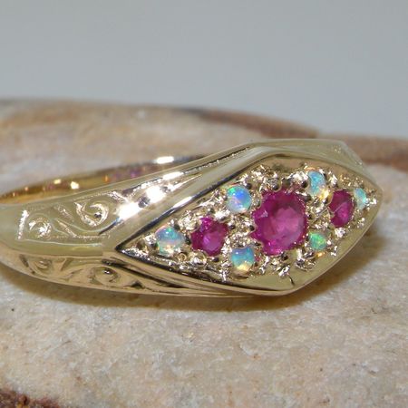 9ct Yellow Gold Ruby and Opal | Instagram