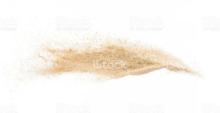 Sand On White Background Stop Motionsand Explode Stock Photo & More Pictures of Sand | iStock