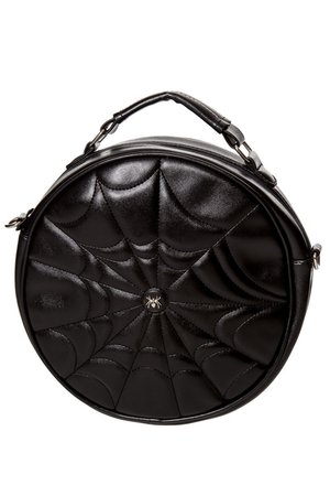 Malice Spider Cobweb Black Gothic Handbag by Banned | Gothic