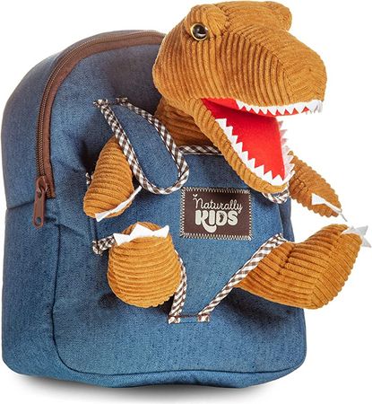 Amazon.com: Naturally KIDS Small Dinosaur Backpack Dinosaur Toys for Kids 3-5 - Dinosaur Toys for 3 4 5 6 Year Old Boys Girls Gift - Toddler Backpack for Boys Dinosaurs for Boys Dino Toy - Dinosaur Stuffed Animal : Toys & Games