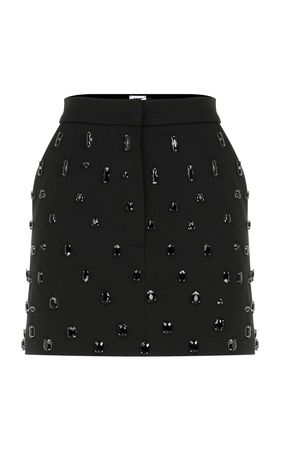 Ilta Stone-Embroidered Mini Skirt By Ila. | Moda Operandi
