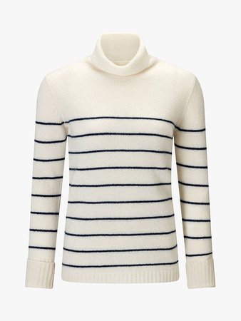 Jigsaw Mika Slouchy Polo Jumper, Navy at John Lewis & Partners