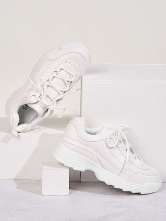 Lace-up Chunky Sole Sneakers
