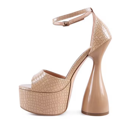 nude chunky heel (left)