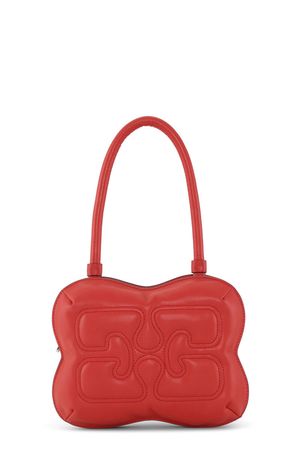 Red Butterfly Top Handle Bag | GANNI US