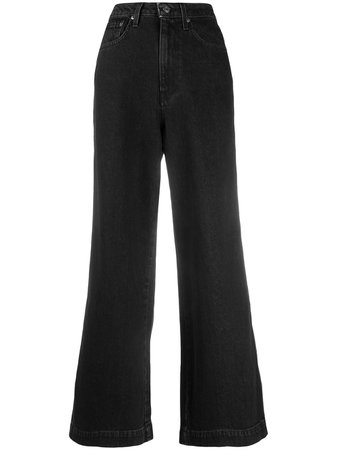 Shop black Nanushka high-waisted wide leg jeans with Express Delivery - Farfetch