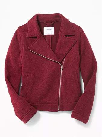 Sweater-Knit Moto Jacket for Girls | Old Navy