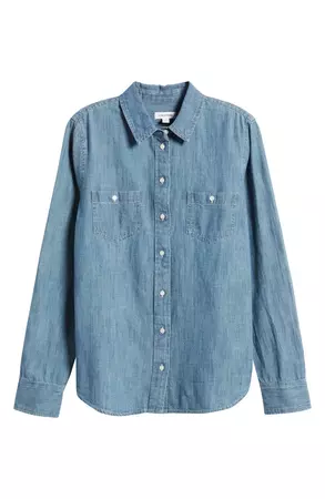Nordstrom Cotton Chambray Button-Up Shirt | Nordstrom