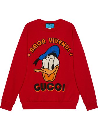 Shop Gucci x Disney Donald Duck sweatshirt
