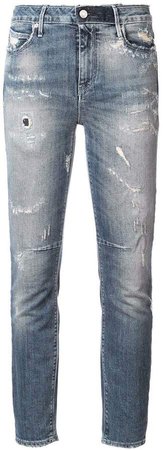 ripped stonewashed skinny jeans