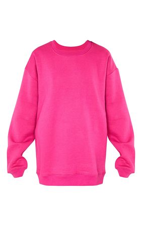 Fuschia Fit Sweatshirt | Tops | PrettyLittleThing CA