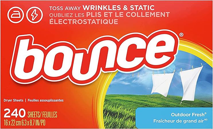 Amazon.com: Bounce Dryer Sheets Laundry Fabric Softener, Outdoor Fresh, 240 Count : Health & Household