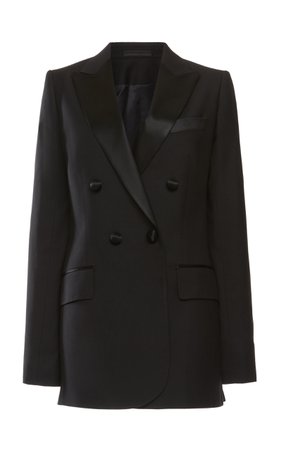 Double Breasted Wool Tuxedo Jacket by Elie Saab | Moda Operandi