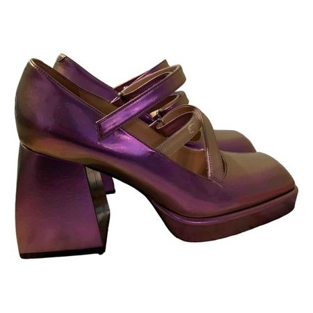 Leather heels Nodaleto Purple size 40 EU in Leather - 14506246