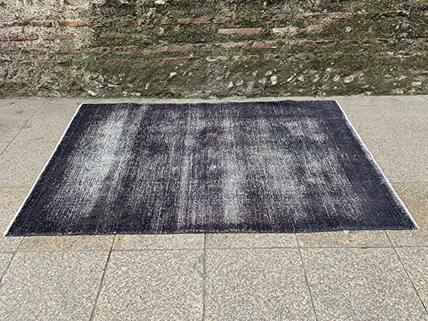 Amazon.com: 4x6.2 Feet Vintage Overdyed Rug Gray Overdyed Rug Small Size Grey Overdyed Rug.Carpet Code:B701: Handmade