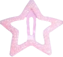 pink glittery star hair clip
