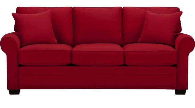 $655.00 - Bellingham Cardinal (red) Sofa (matching Accent Pillows) - Classic - Contemporary, MicroFiber