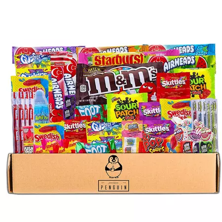 Bite Sized Candy Care Package - (50 count) A Sampler of Skittles, Sour Patch Kids, Starburst, M&M's, Twizzlers, Airheads, and More! Great for Movie Night, Sleepovers, and Goodie Bags! - Walmart.com