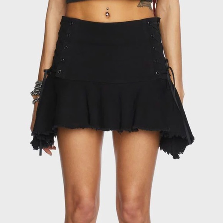CURRENT MOOD Can’t Knock Me Down Lace-Up Skirt.