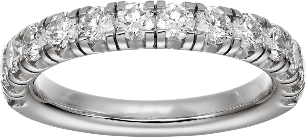 CRB4216500 - Étincelle de Cartier wedding band - Platinum, diamonds - Cartier