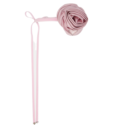PRADA - Rose silk choker