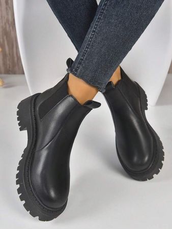Women's Fashion Chunky Chelsea Boots | SHEIN