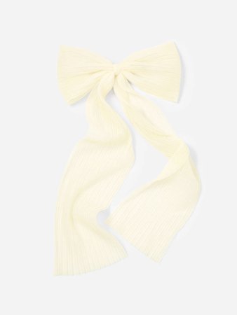 Solid Bow Hair Clip - Cider