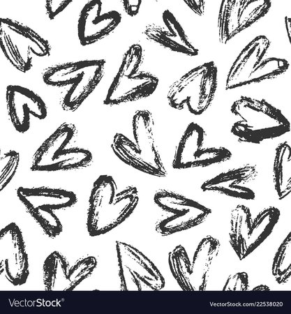 Hand drawn heart background 01 Royalty Free Vector Image