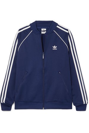 adidas Originals | Superstar striped satin-jersey track jacket | NET-A-PORTER.COM