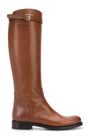 Prada Leather Boots in Brown
