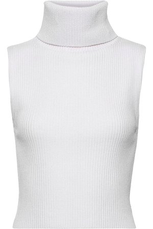 Off-white Darcey ribbed stretch-wool turtleneck sweater | Sale up to 70% off | THE OUTNET | ALICE + OLIVIA | THE OUTNET