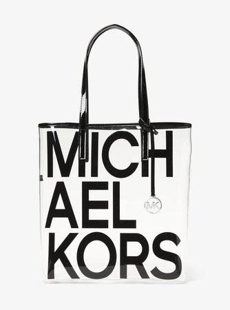 The Michael Large Graphic Logo Print Clear Tote Bag | Michael Kors