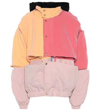 Paneled cotton-blend jacket