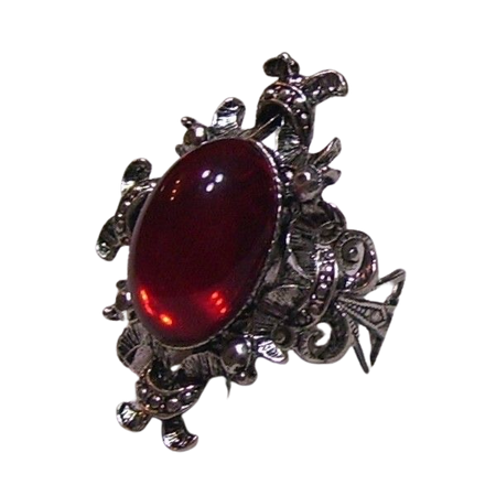 red pendant ring