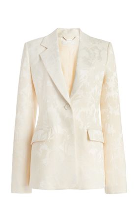 Wool-Silk Floral Jacquard Jacket By Chloé | Moda Operandi