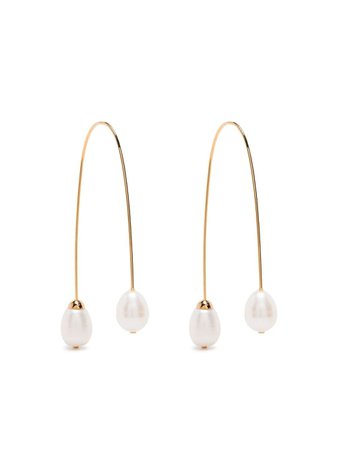 Jil Sander pearl thread-through earrings - FARFETCH