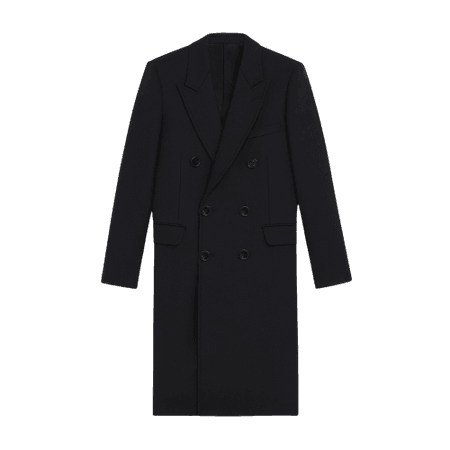 CELINE - DOUBLE-BREASTED CHESTERFIELD COAT IN WOOL
